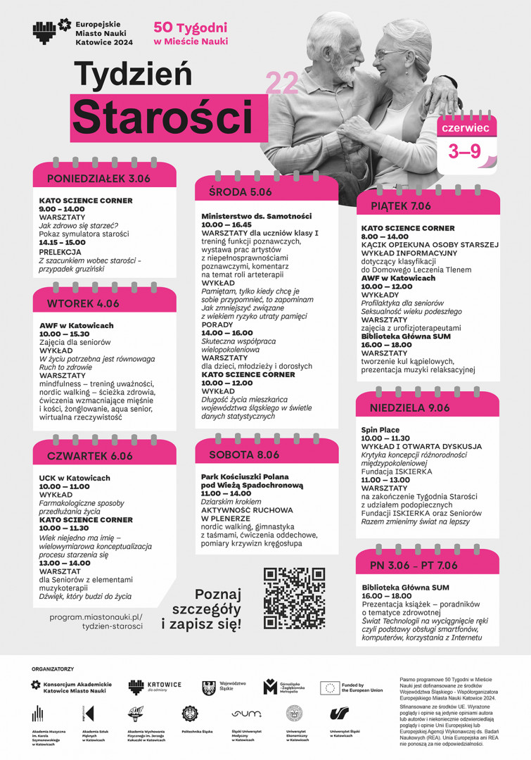 Plakat informujący o datach oraz wydarzeniach w